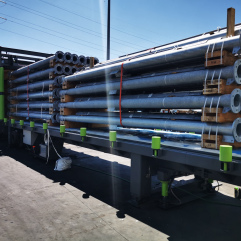 Steel pipe loading in truck