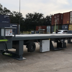 ISO standard container unloading system