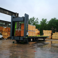 loading container cargo containers with timber products