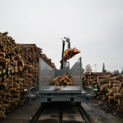 Container loading system for logs