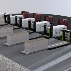 Container loading in logistics parks